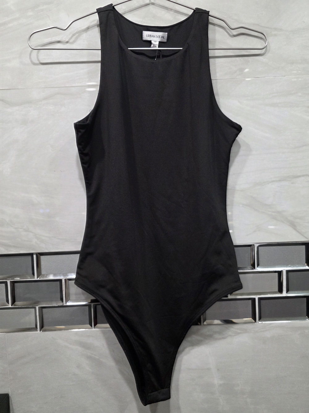 Urban Outfitters Black Sleeveless High-Neck Bodysuit
